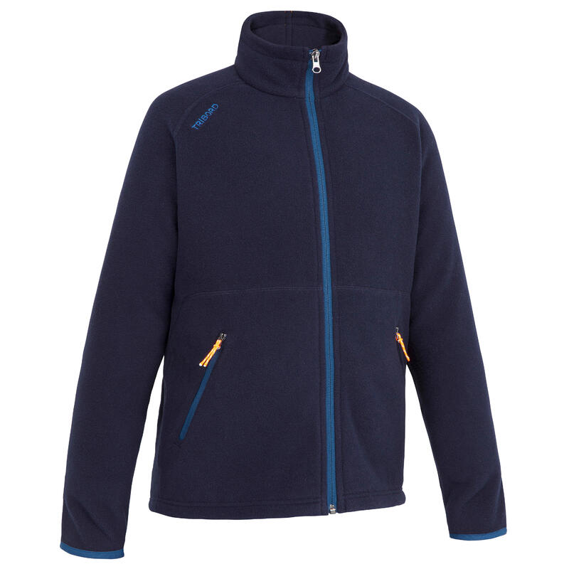 Детская теплая флисовая куртка для парусного спорта - Sailing 100 темно-синий TRIBORD, цвет gruen