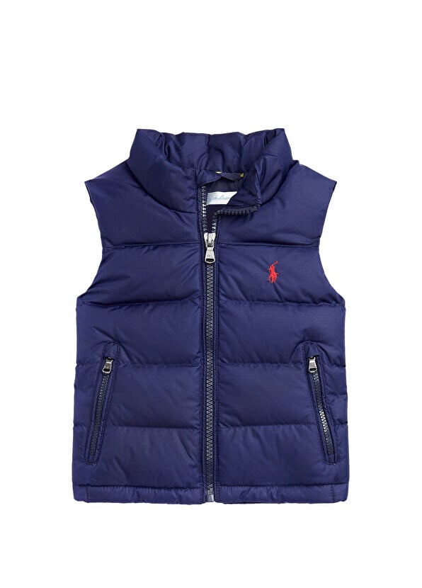 

Темно-синий жилет для маленьких мальчиков с логотипом Polo Ralph Lauren