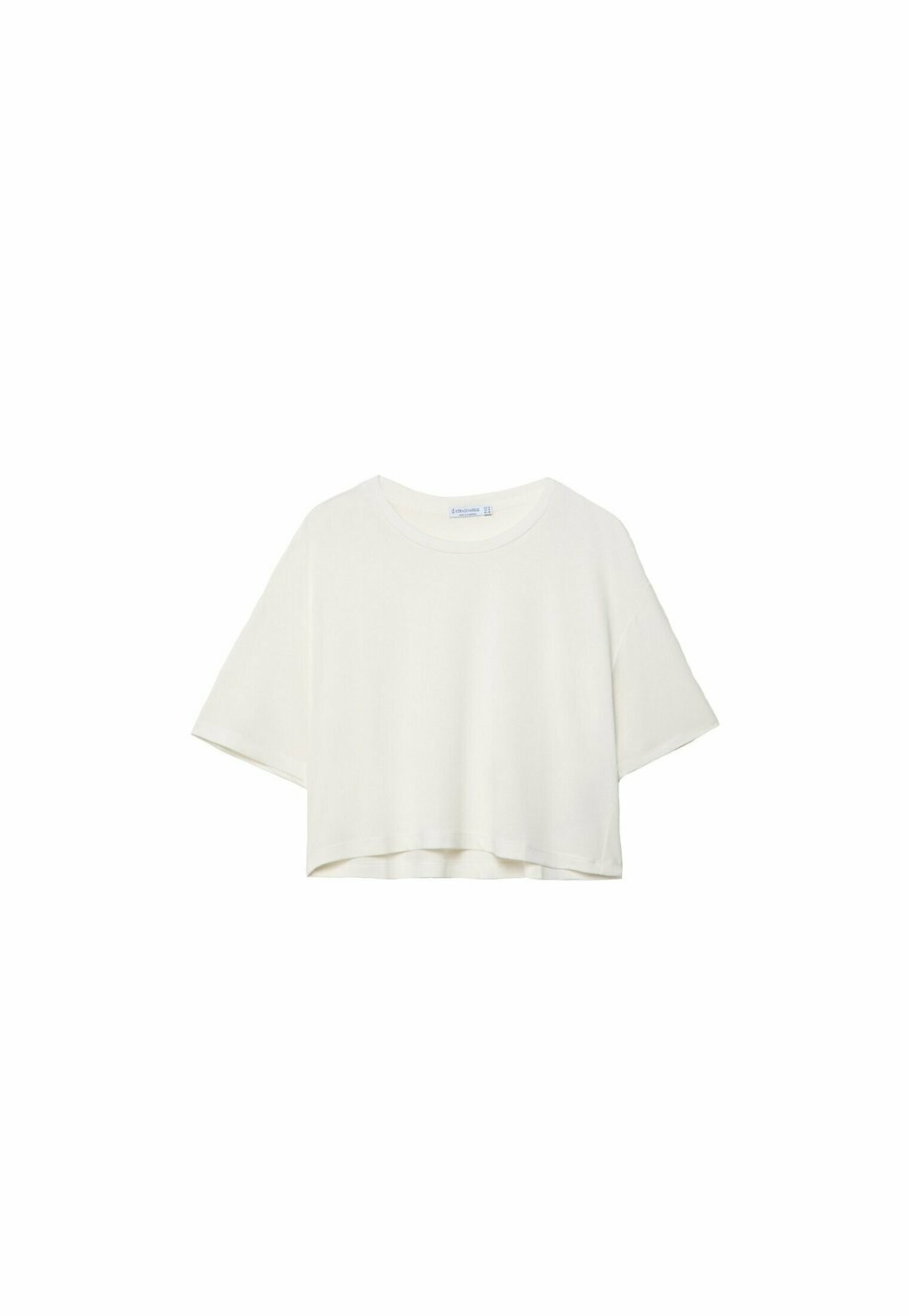 

Базовая футболка FLOWING CREW NECK SHORT SLEEVES Stradivarius, бежевый