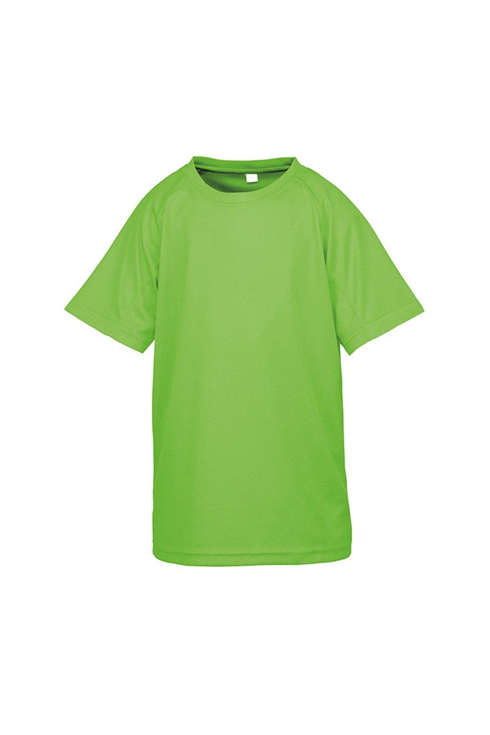 Детская футболка Impact Performance Aircool Spiro, зеленый женская футболка с коротким рукавом быстросохнущая дышащая облегающая футболка для гольфа