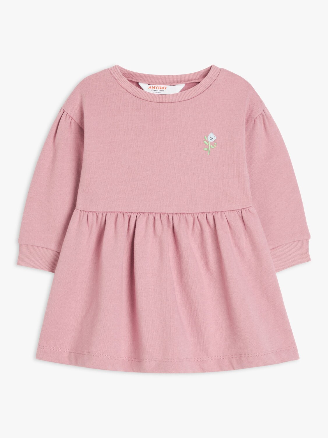 

Платье-толстовка для малышей John Lewis Anyday розовое