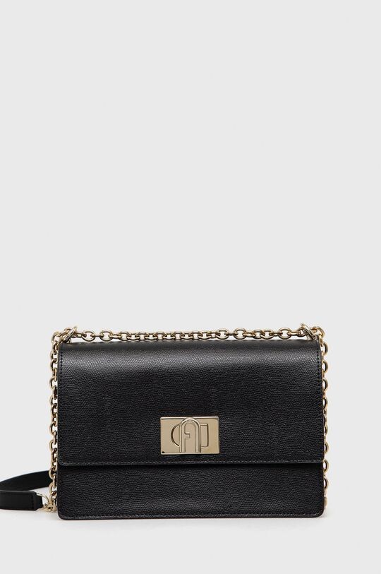 

Кожаная сумка Furla, черный