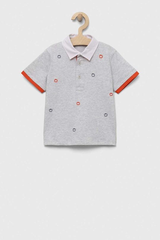 Рубашка-поло из детской шерсти United Colors of Benetton, серый