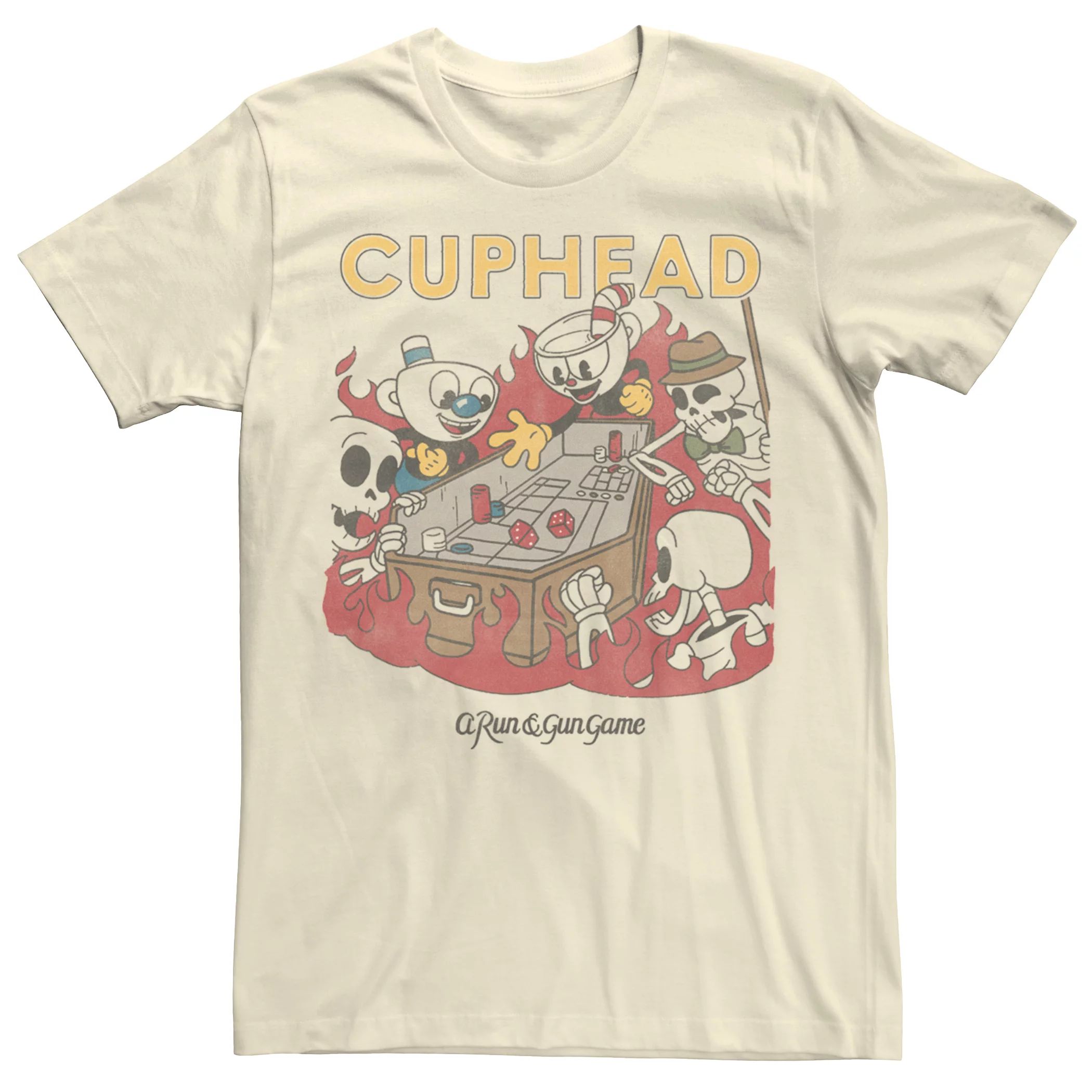 Мужская футболка Cuphead Craps Licensed Character мужская толстовка для спортзала cuphead clip joint licensed character