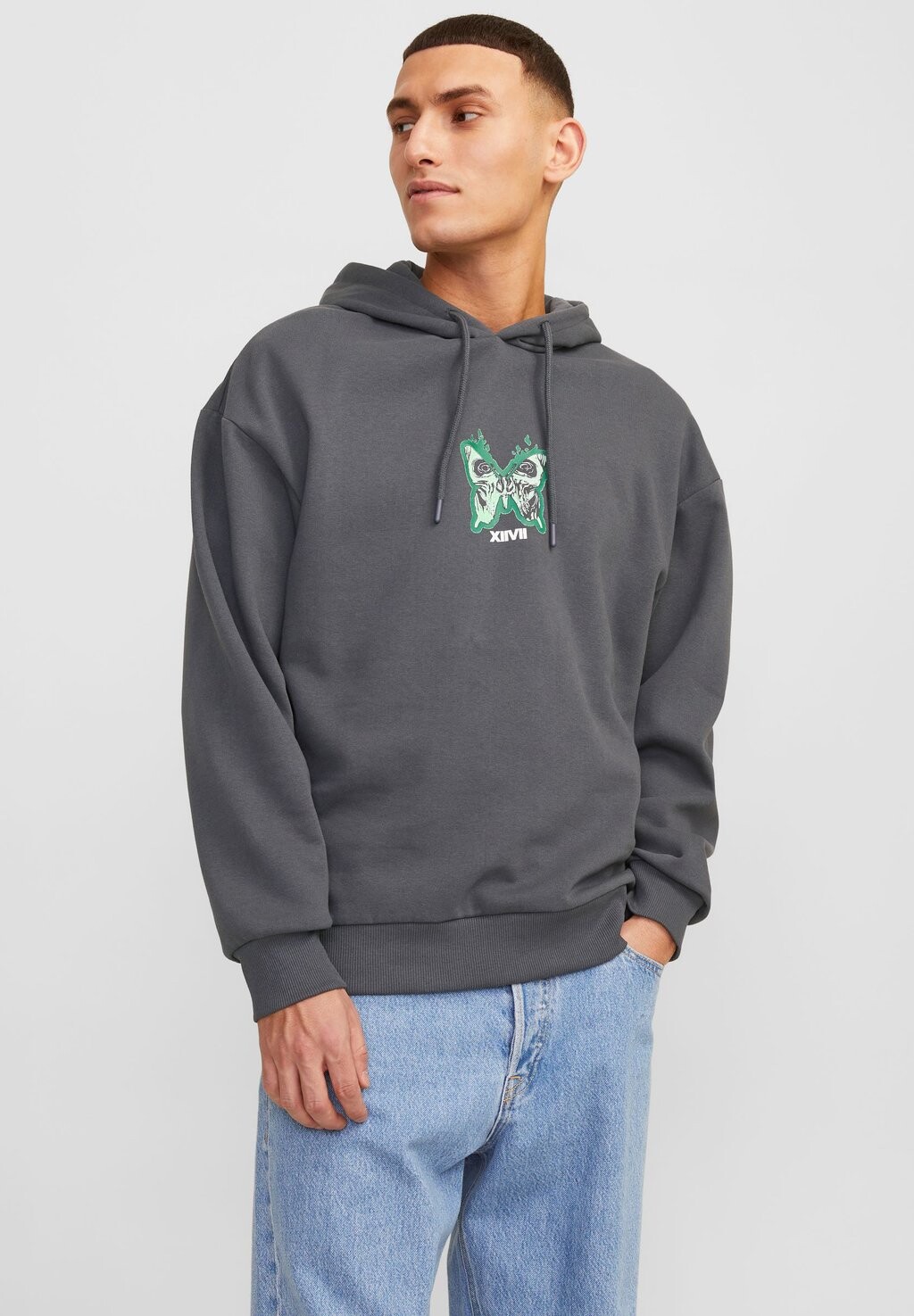 

Толстовка Jorbutterfly Hood Unisex Jack & Jones, цвет asphalt