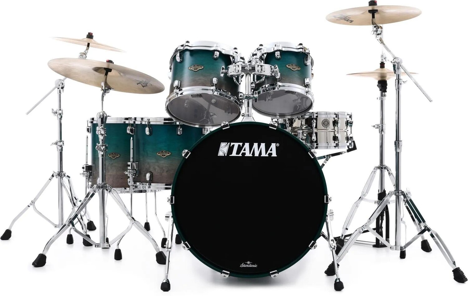

Tama Starclassic Walnut/Birch WBS52LS Набор из 5 предметов Shell — Satin Sapphire Fade