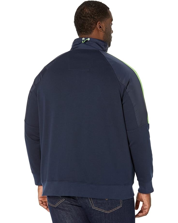 

Свитер Nautica Big & Tall Color-Block Raglan Full Zip Sweatshirt, темно-синий