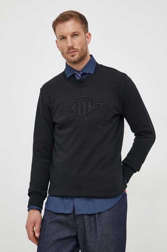 

Хлопковая толстовка Gant, черный