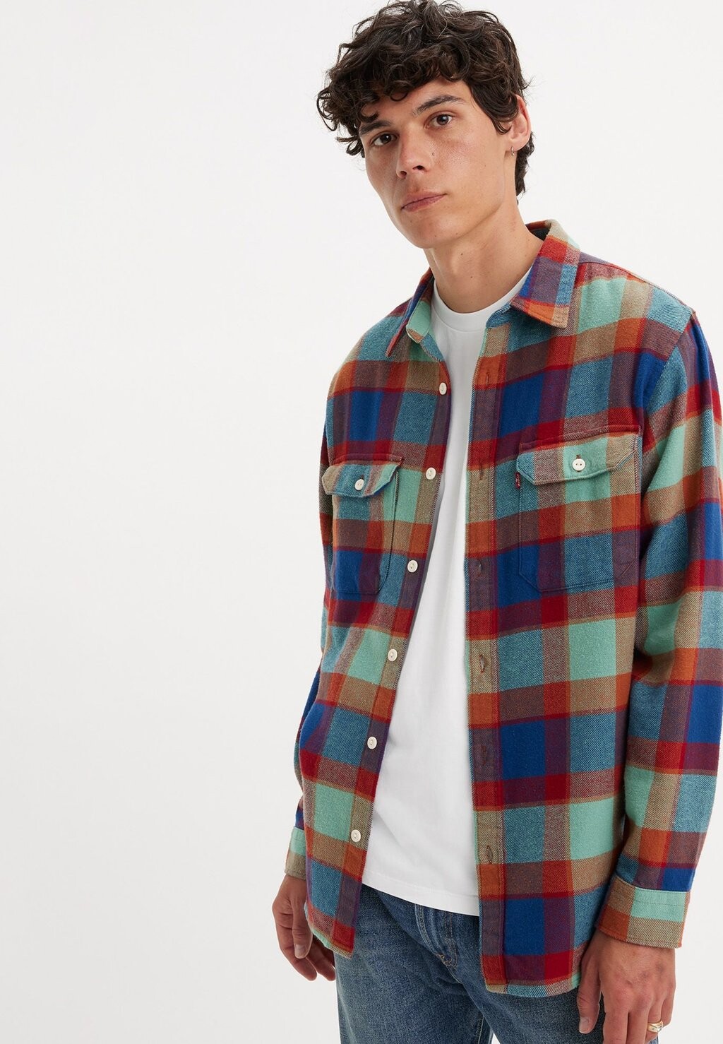 

Рубашка Jackson Worker Levi's, цвет larger chitaronne plaid/sun dried tomato