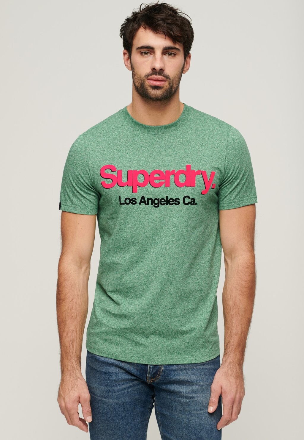 

Футболка с принтом CORE LOGO Superdry, цвет bright green grit