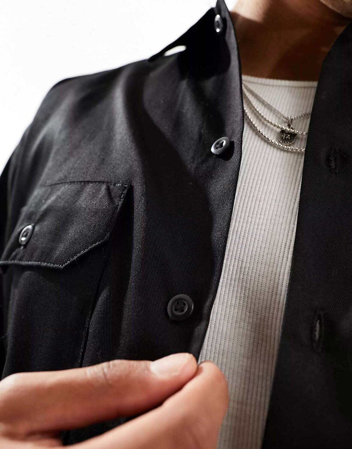 

Черная рабочая рубашка с длинными рукавами Dickies