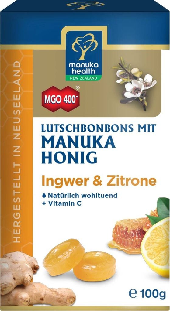 

Манука MGO 400+ Имбирно-лимонные леденцы - Manuka Health - 100г