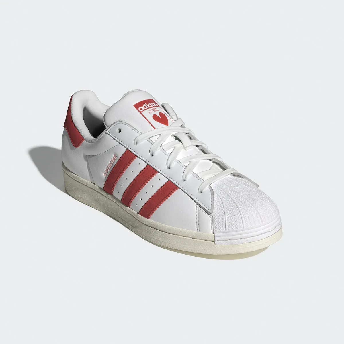 

Кроссовки Adidas Originals "SUPERSTAR", День святого Валентина, цвет Cloud White / Bright Red / Wonder Clay