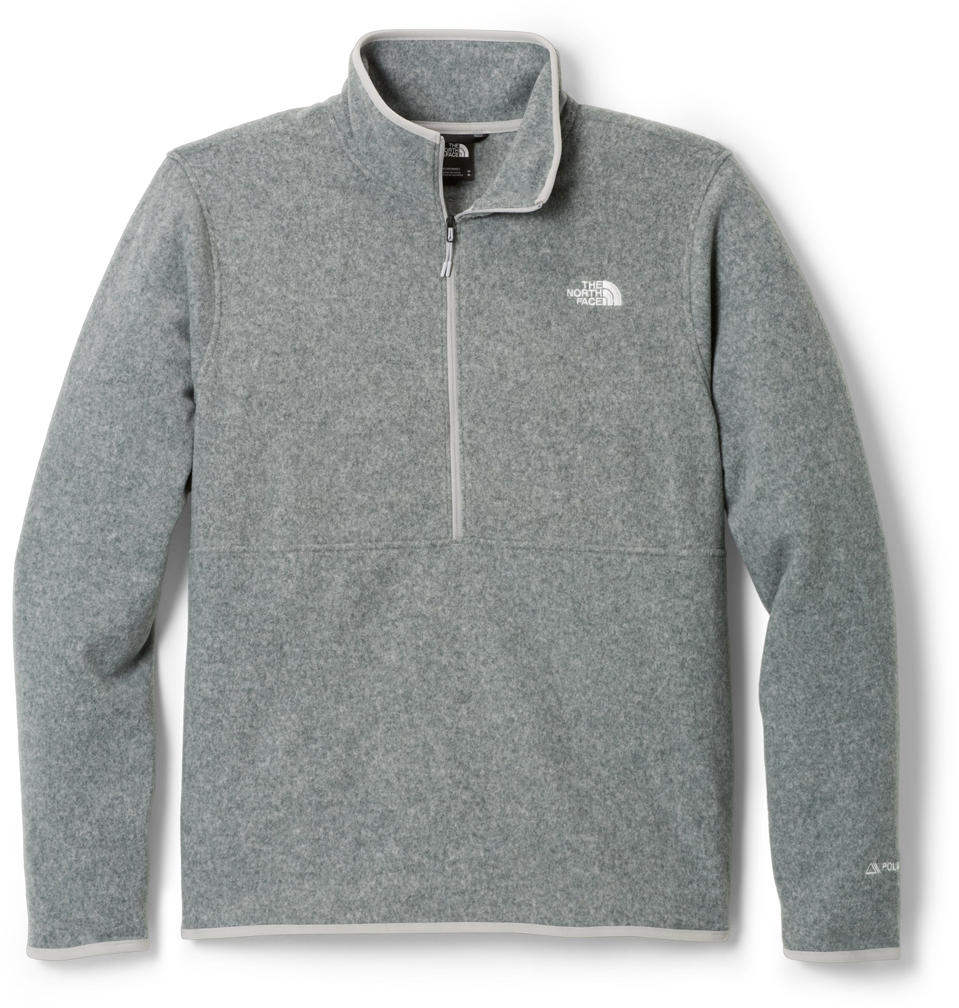 Alpine Polartec 100 флисовый пуловер с молнией до половины - мужской The North Face, серый