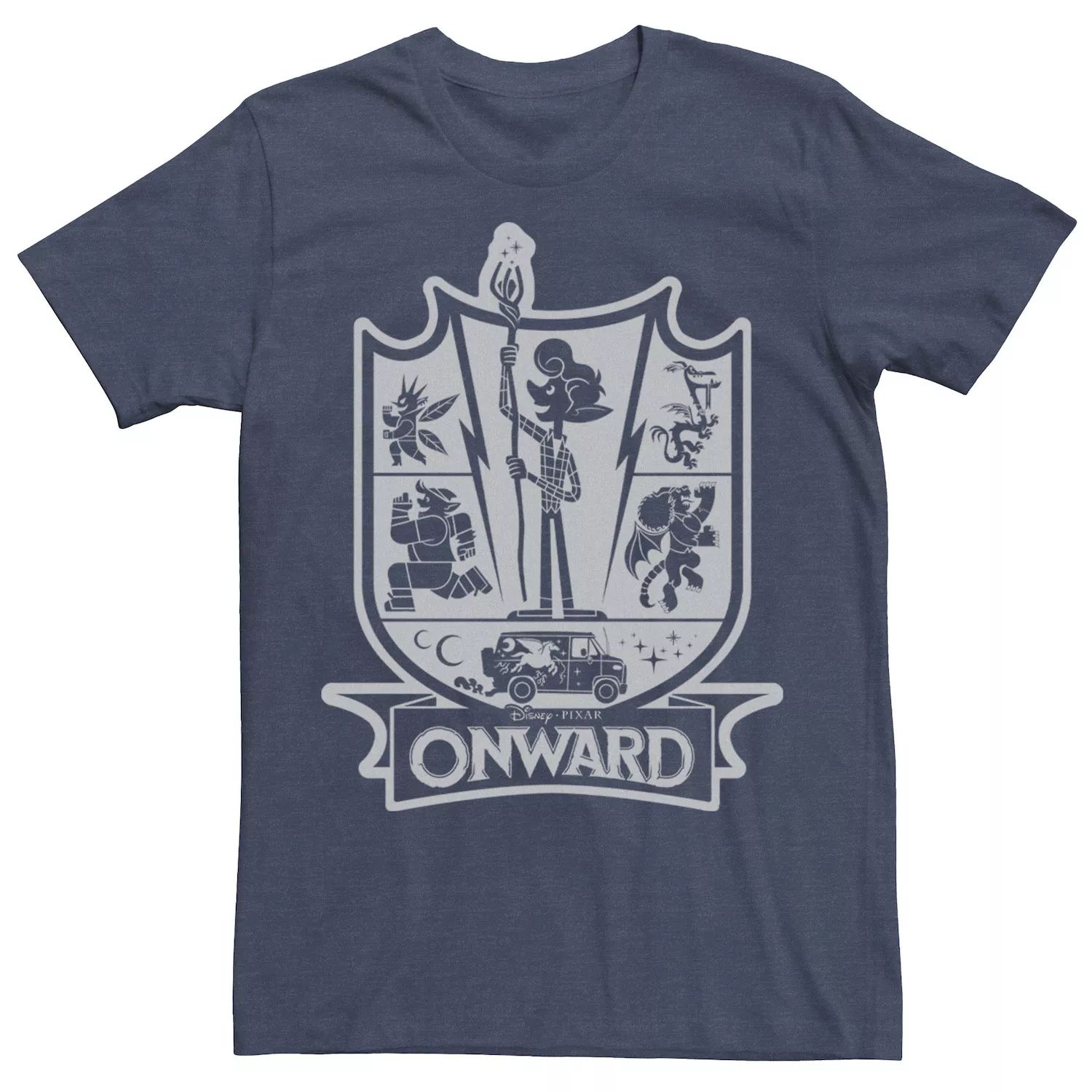 Мужская футболка Onward Emblem Crest Stamp Disney / Pixar мужская футболка disney pixar onward blazey crest licensed character