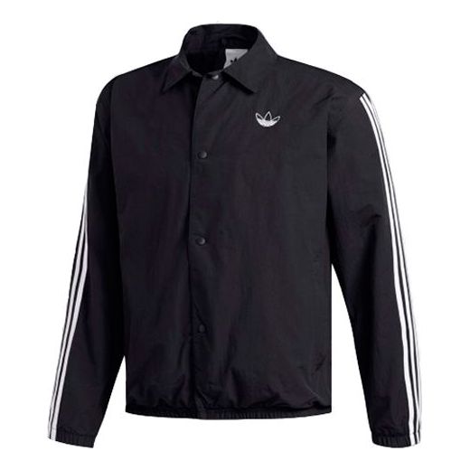 Куртка adidas originals Trefoil Shirt Button baseball uniform Jacket Black, черный