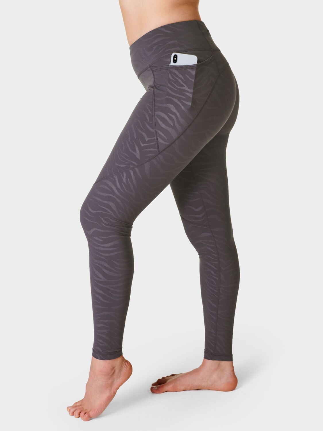 

Леггинсы для спортзала с тиснением Power Sweaty Betty, городской серый тигр