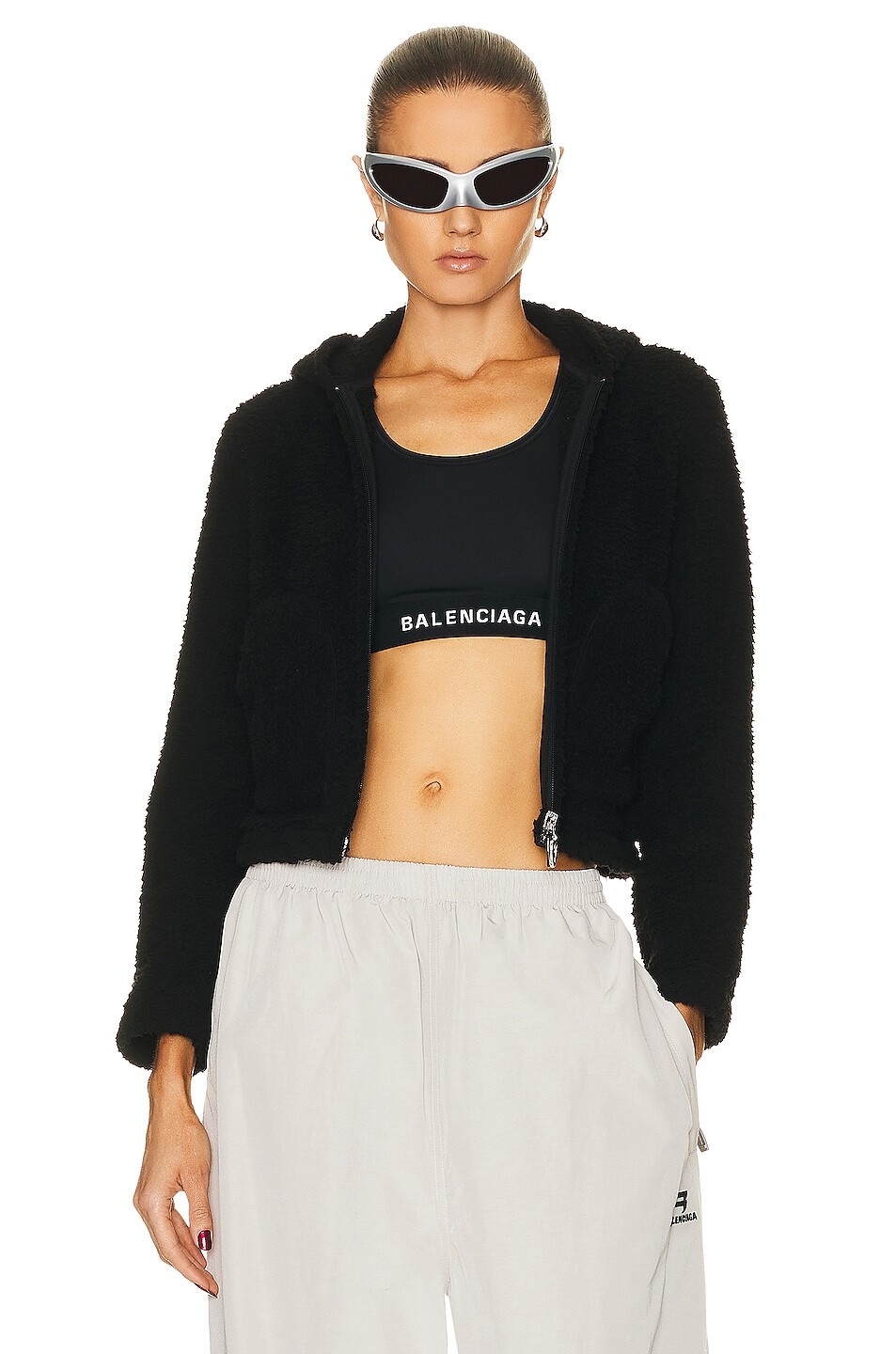 

Свитер Balenciaga Heart Zip Up Hoodie, черный