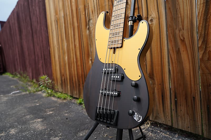 цена Басс гитара Schecter DIAMOND SERIES Model-T 5 Exotic Ziricote - Natural Satin 5-String Electric Bass Guitar