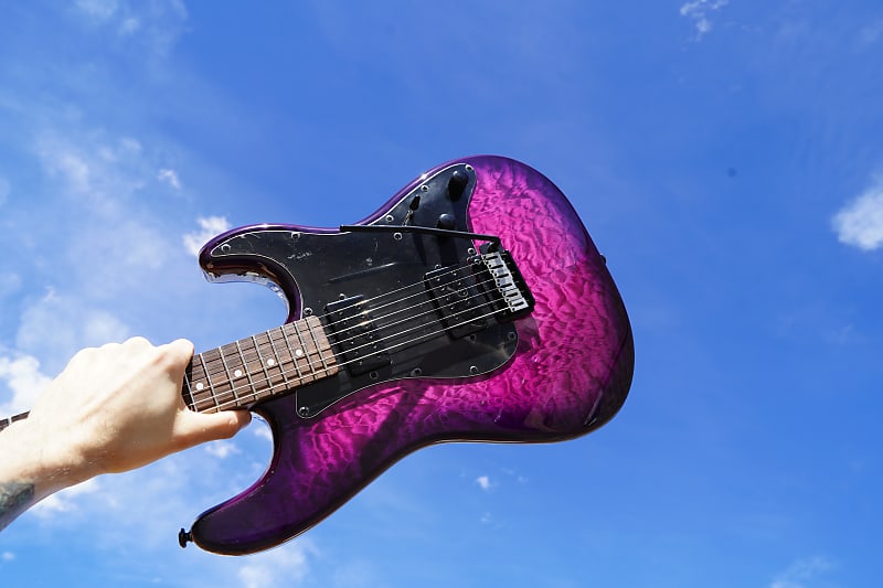 электрогитара schecter diamond series prototype traditional olympic white 6 string w case Электрогитара Schecter DIAMOND SERIES Traditional Pro - Transparent Purple Burst 6-String Electric Guitar