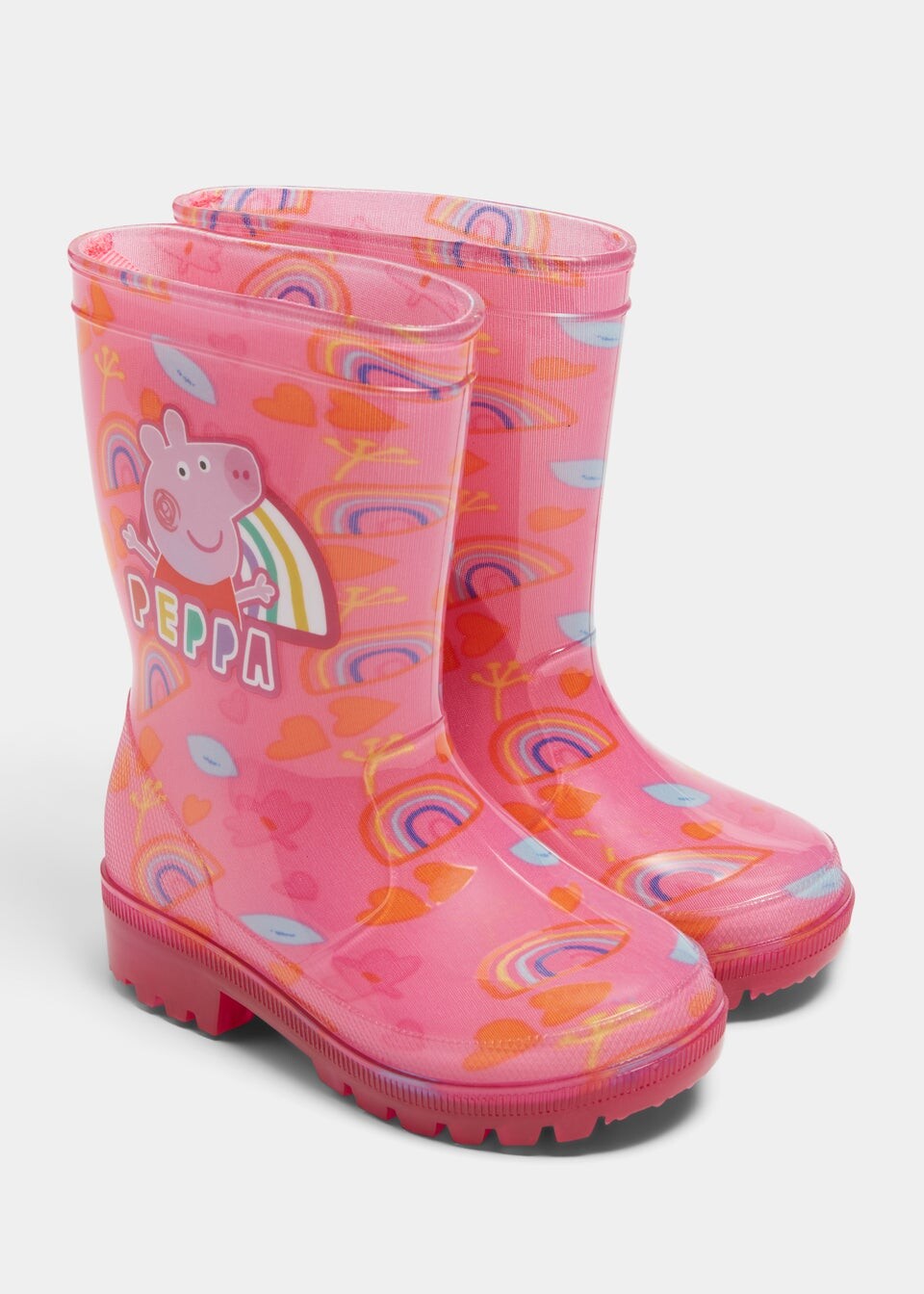 

Детские розовые резиновые сапоги с подсветкой Peppa Pig (до 4–12 лет)