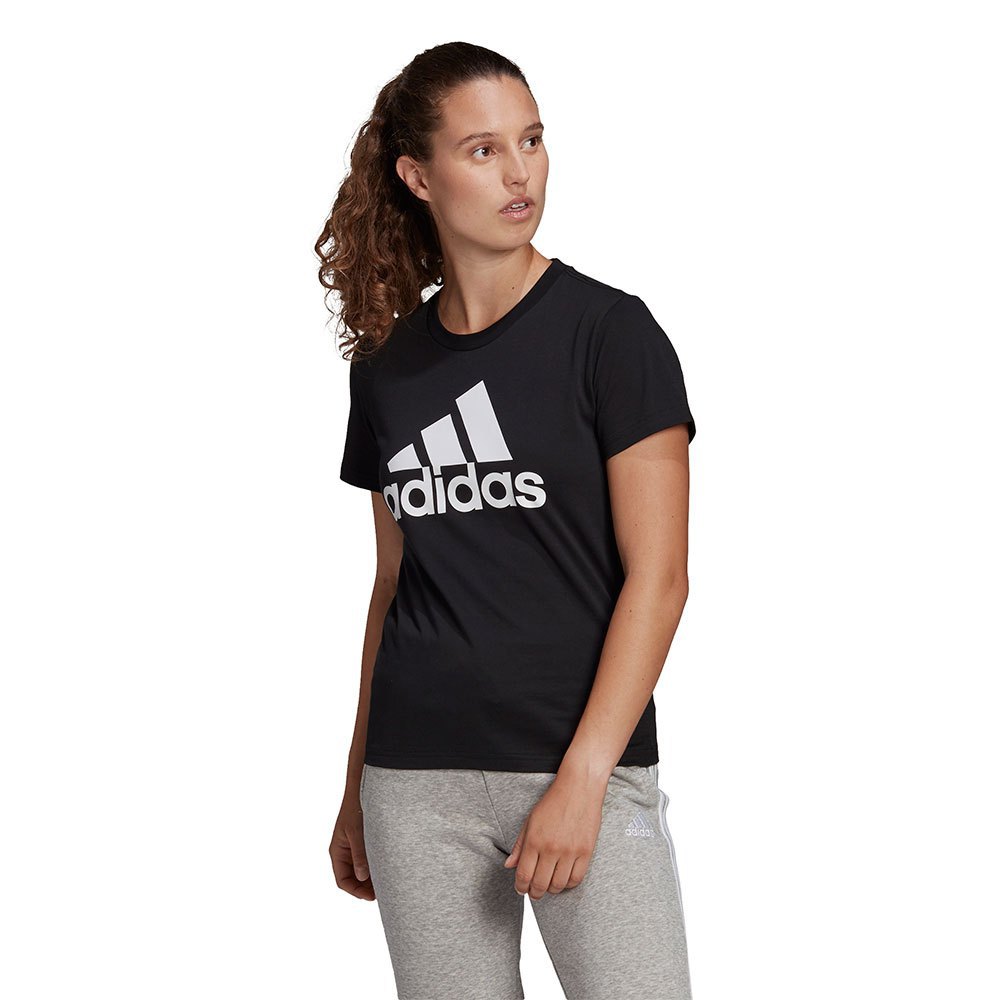 Футболка с коротким рукавом adidas Essentials Logo, черный футболка с коротким рукавом adidas fi logo зеленый