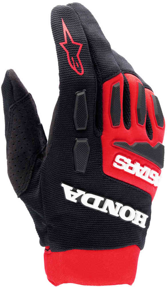 Полнопроходные перчатки Honda для мотокросса Alpinestars, красный/черный раскраска honda