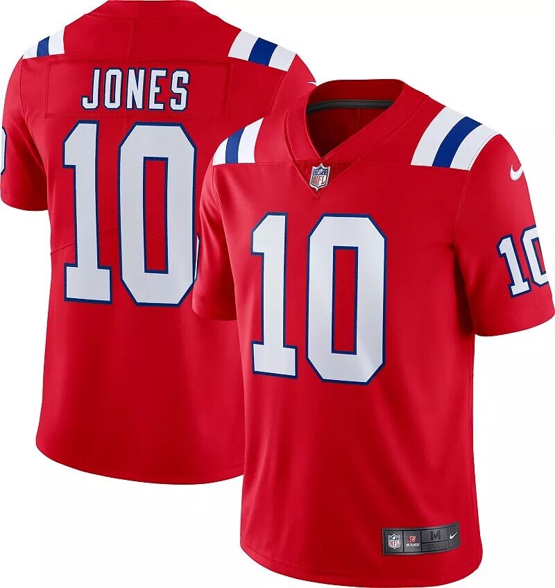 

Мужская альтернативная красная майка Nike New England Patriots Mac Jones #10 Vapor Limited