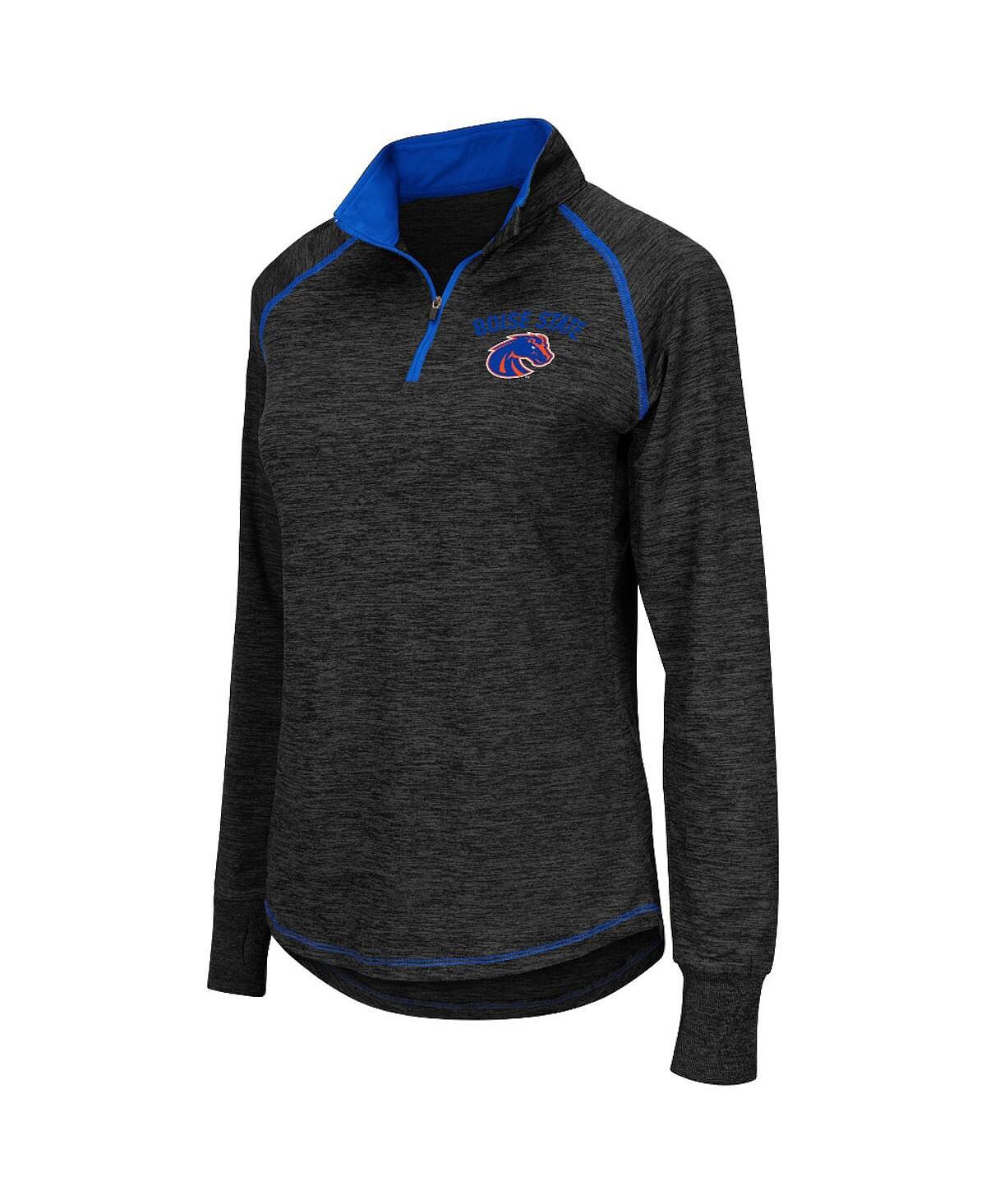 

Черная женская куртка Boise State Broncos Bikram с длинным рукавом и молнией 1/4 Colosseum, черный