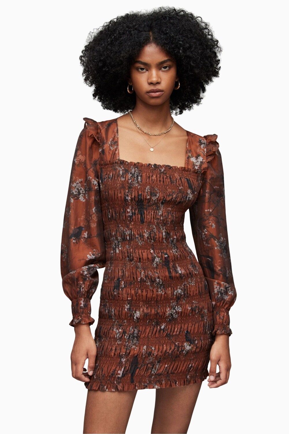 

Коричневое платье AllSaints Pria Viola All Saints, коричневый