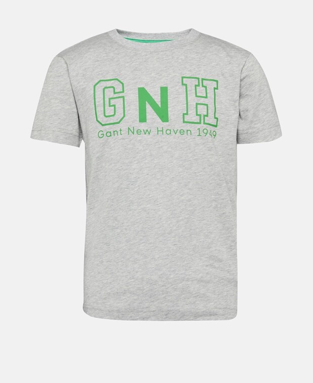 

Футболка Gant, светло-серый