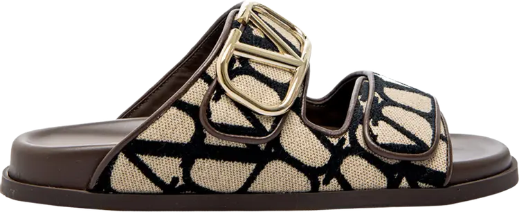 

Кроссовки Valentino Wmns Toile Iconographe Double Strap Sandal 'VLogo - Brown', коричневый