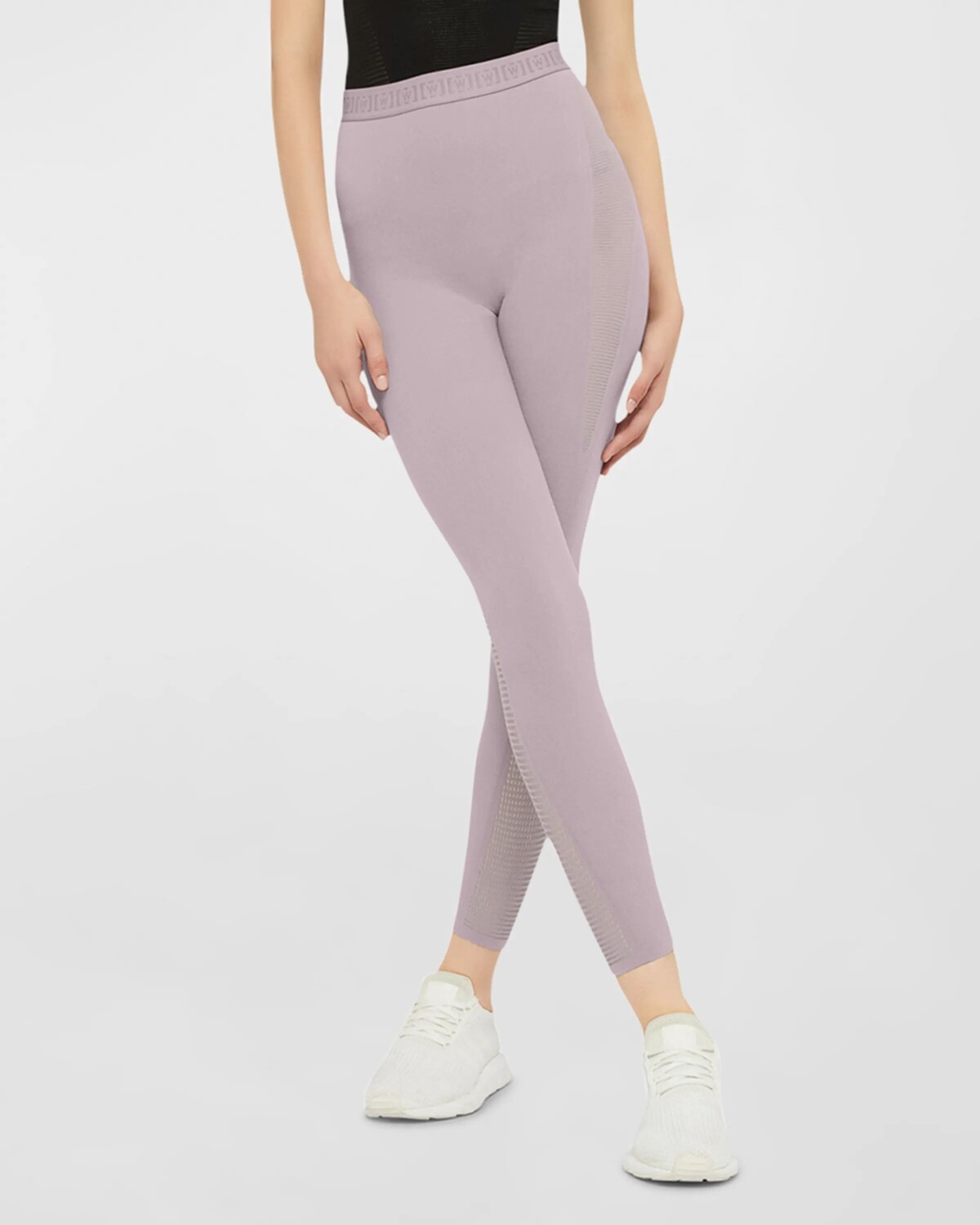 

Леггинсы круглой вязки в сетку Wolford, цвет Mauve