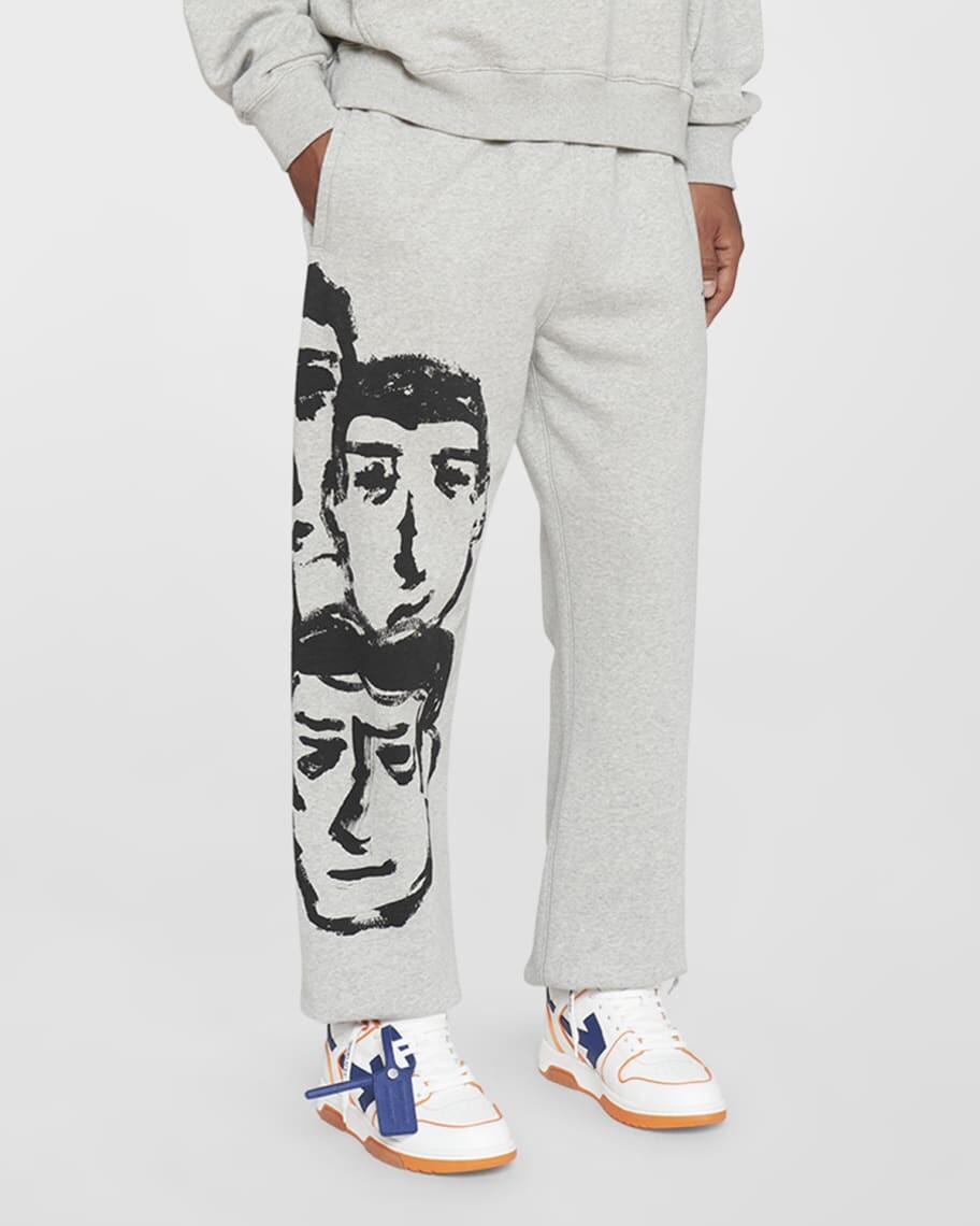 

Мужские спортивные штаны с изображением лиц Off-White