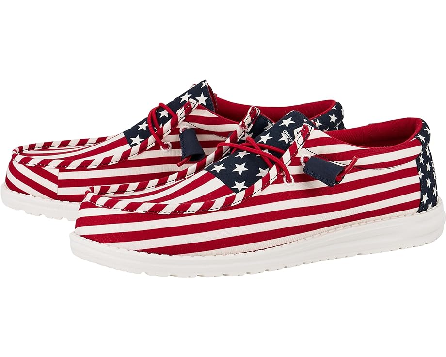 Кроссовки Hey Dude Wally Americana Slip-On Casual Shoes, цвет American Flag american flag eagle necklaces male gold color iced out animal charm pendant