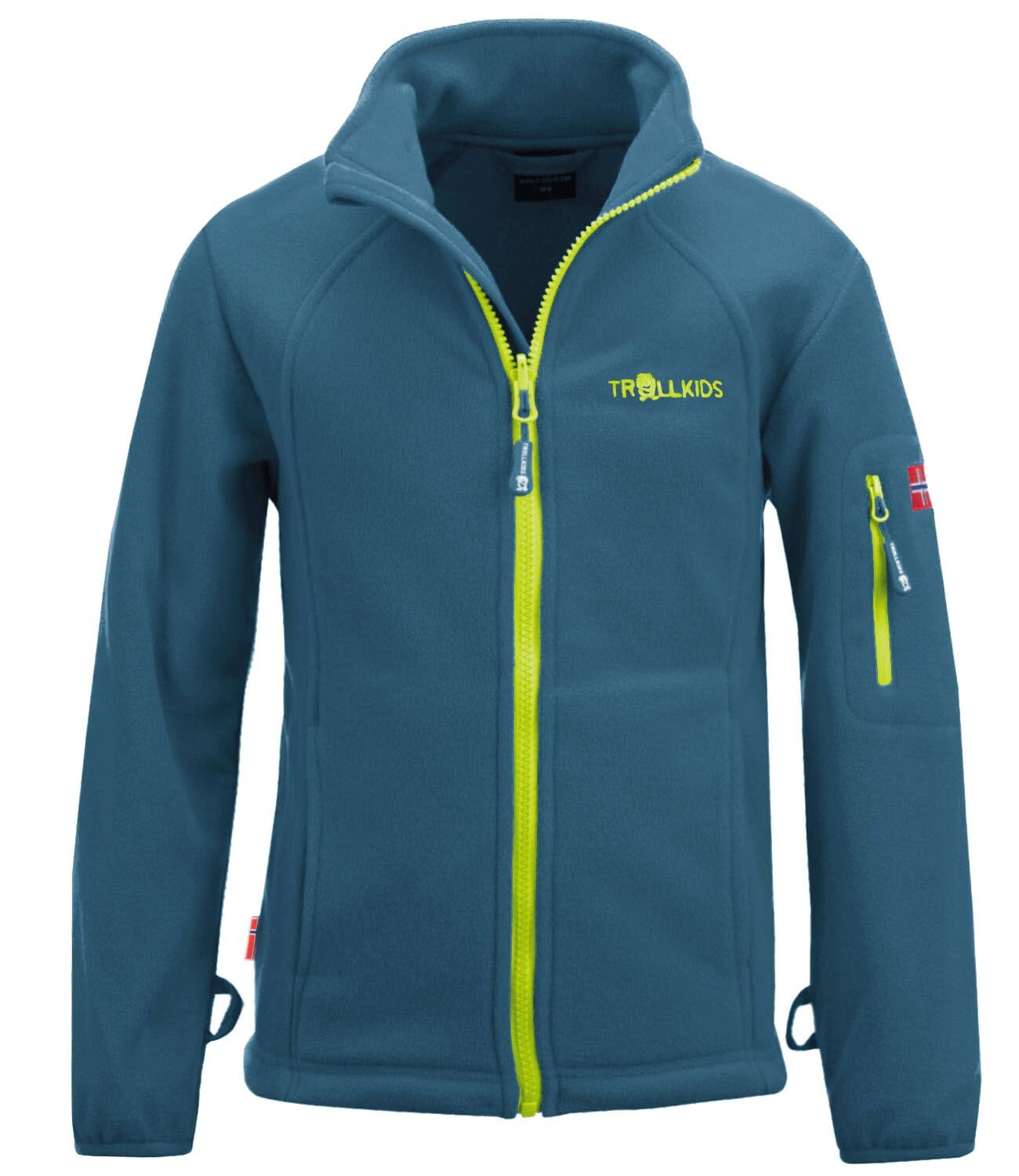 

Флисовая куртка Trollkids Fleece Jacke Arendal PRO, цвет Petrolgrün/Lime