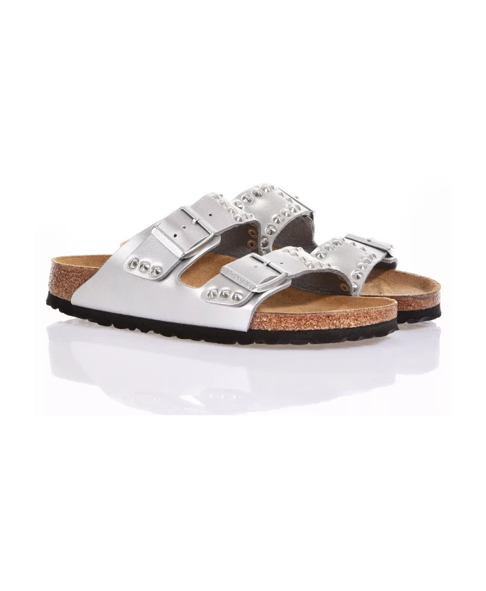 

Серебряные сандалии женские Birkenstock, серый