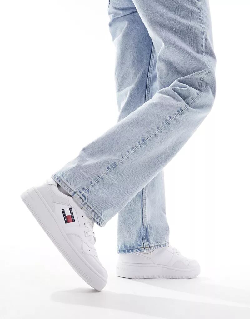Белые баскетбольные кроссовки в стиле ретро Tommy Jeans белые кроссовки в стиле ретро rag