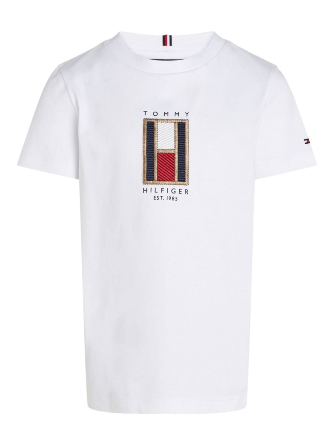

Футболка с вышитым логотипом Tommy Hilfiger Junior, белый