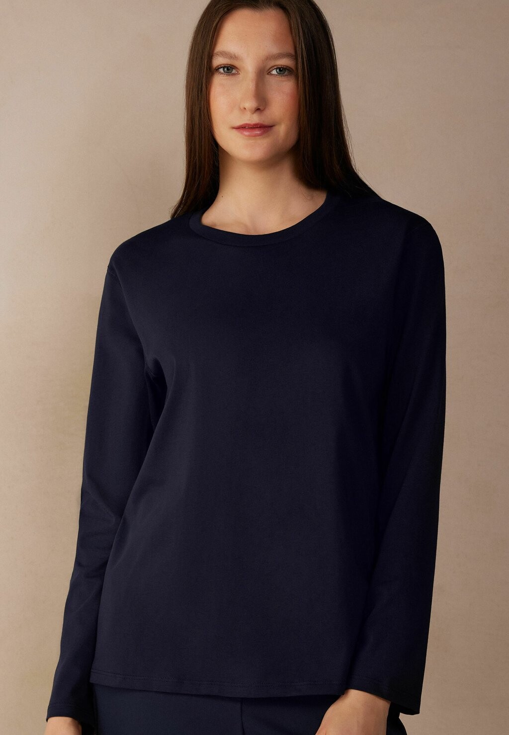 

Топ с длинными рукавами OVERSIZED Intimissimi, темно-синий
