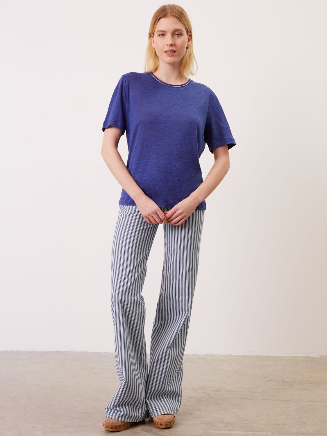 

Льняная футболка Gerard Darel Agnes, синяя