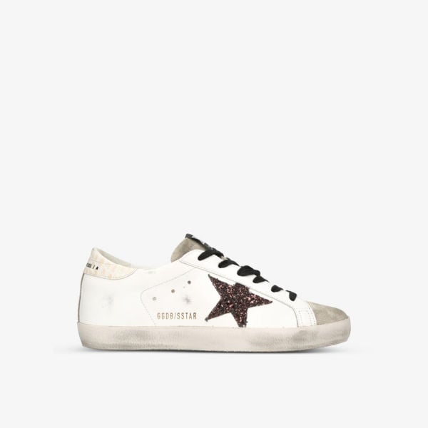 

Женские кожаные низкие кеды Super-Star 11380 Golden Goose, черный