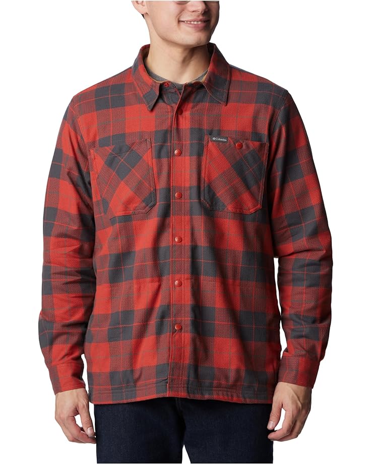 Рубашка Columbia Cornell Woods Fleece Lined, цвет Warp Red/Delta Woodsman Tartan