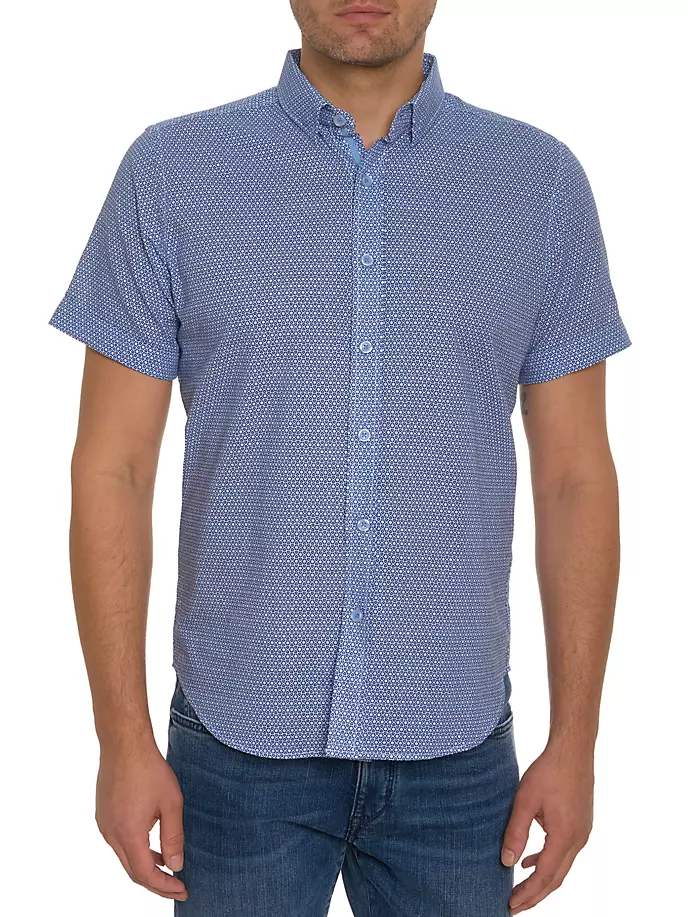 

Рубашка Farina с короткими рукавами Robert Graham, синий