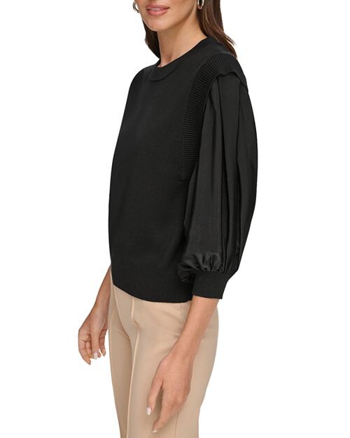 

Топ с рукавами три четверти DKNY, цвет Black