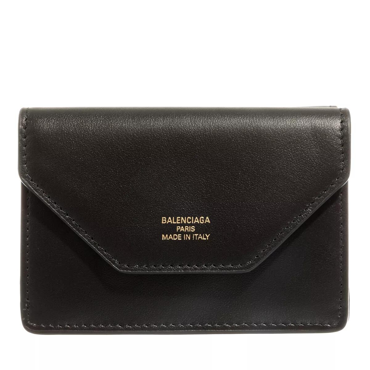 

Простой складной маленький кошелек в уличном стиле Balenciaga, черный