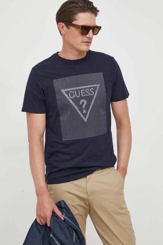 

Футболка из хлопка Guess, темно-синий