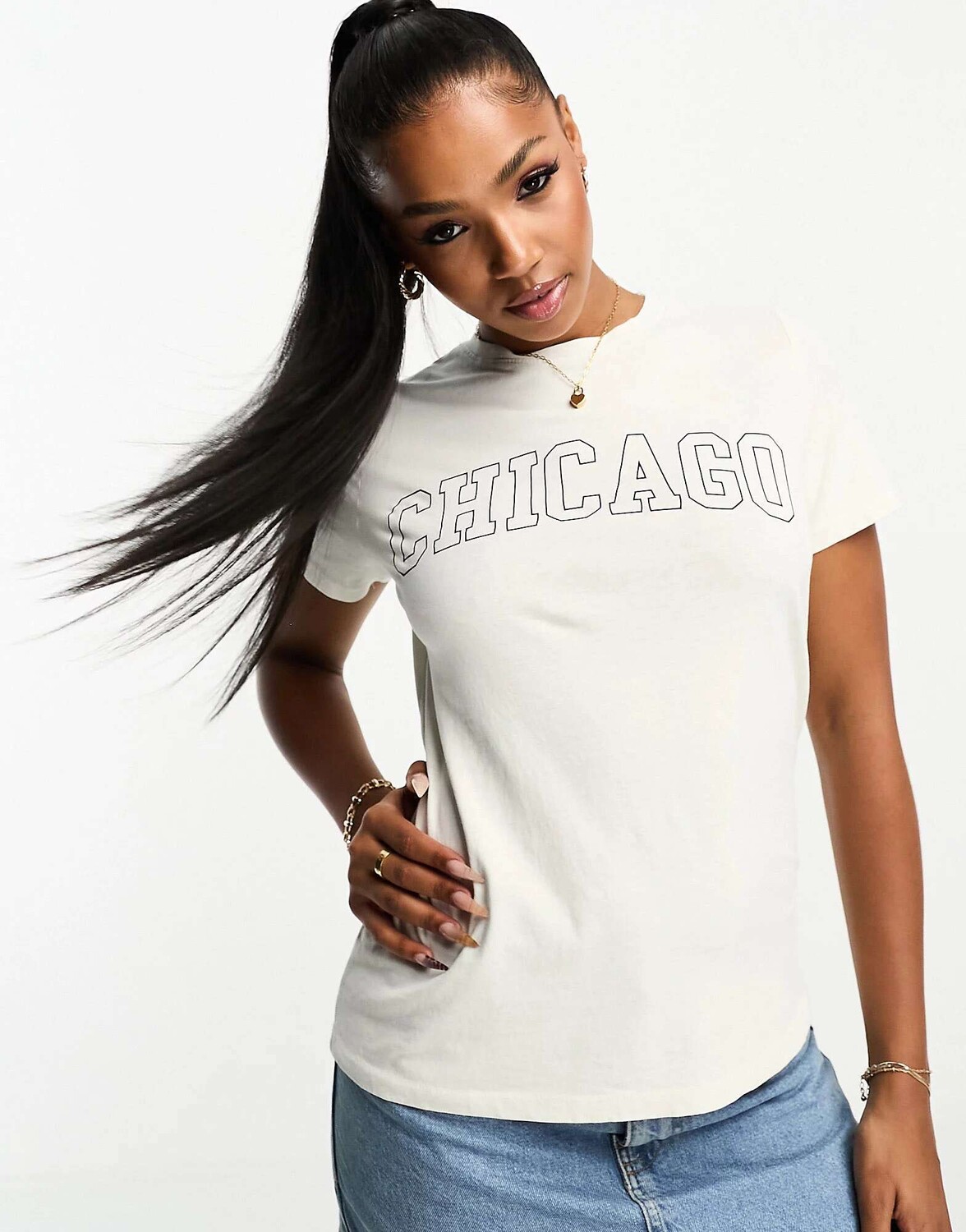 

Белая футболка New Look Chicago, Белый