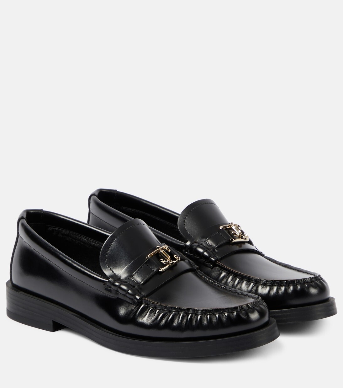 

Кожаные лоферы addie с логотипом Jimmy Choo, черный