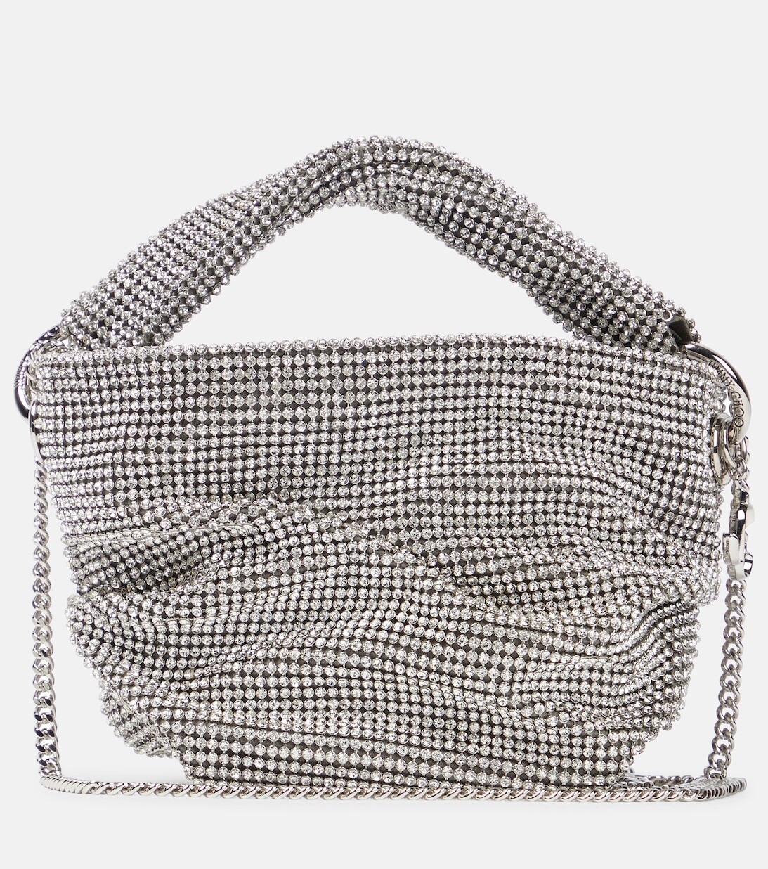 

Сумка-тоут Bonny с кристаллами и атласной сеткой Jimmy Choo, серебряный, Серый, Сумка-тоут Bonny с кристаллами и атласной сеткой Jimmy Choo, серебряный